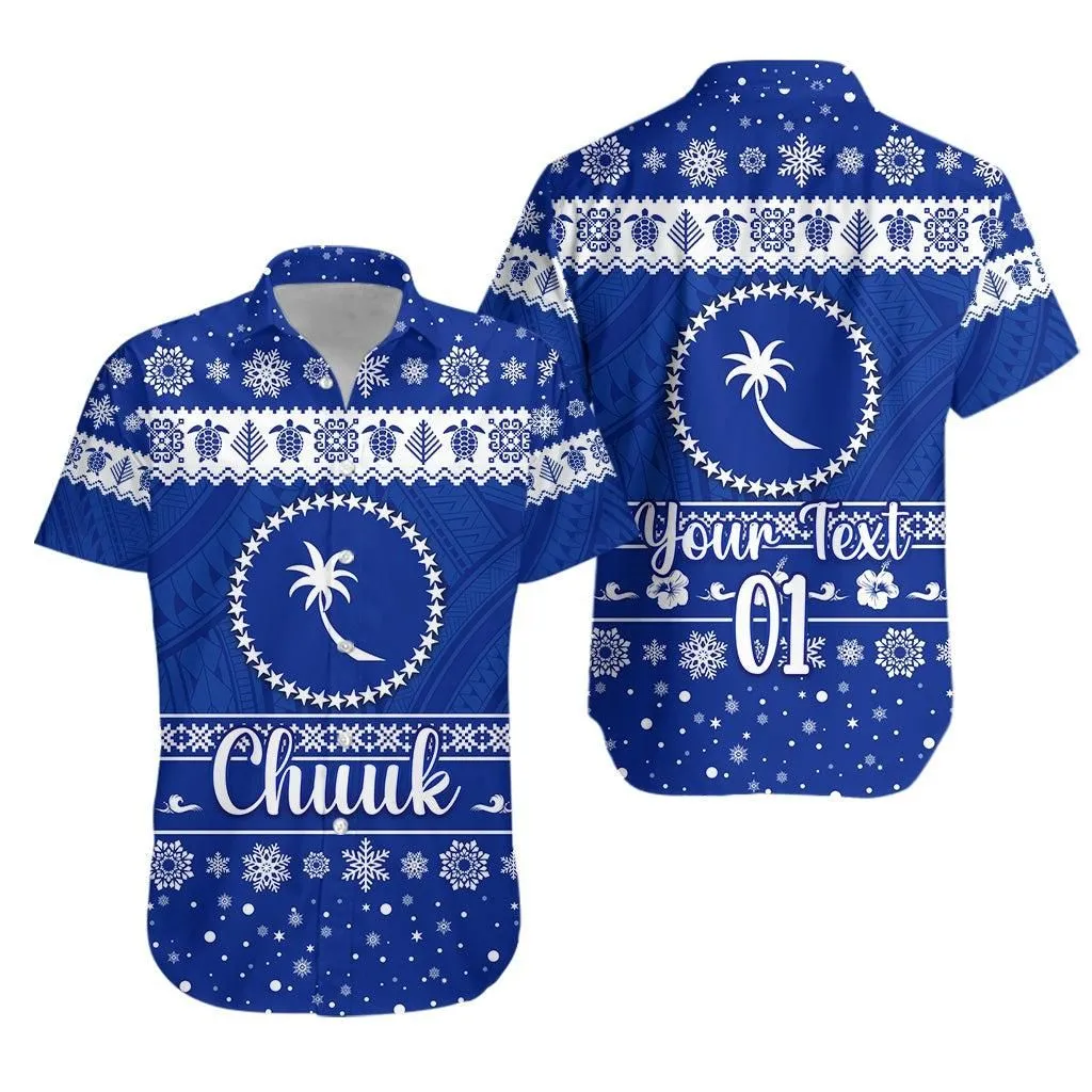 (Custom Personalised) Fsm Chuuk Christmas Hawaiian Shirt Simple Style Lt8_1