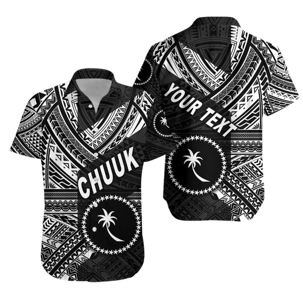 (Custom Personalised) Fsm Chuuk Hawaiian Shirt Original Style   Black Lt8_1