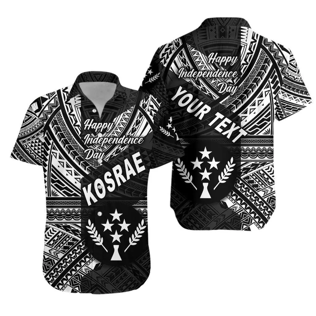 (Custom Personalised) Fsm Kosrae Hawaiian Shirt Happy Independence Day Original Vibes   Black Lt8_1