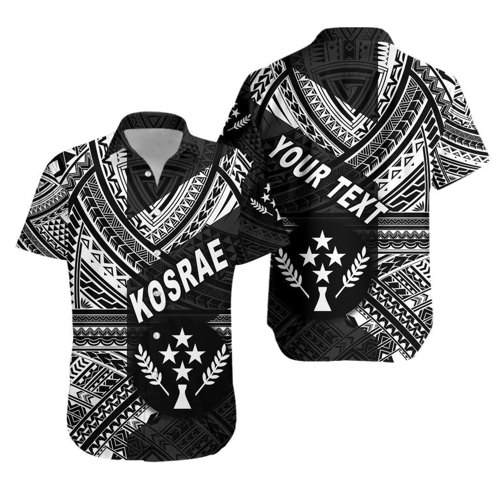 (Custom Personalised) Fsm Kosrae Hawaiian Shirt Original Style   Black Lt8_1