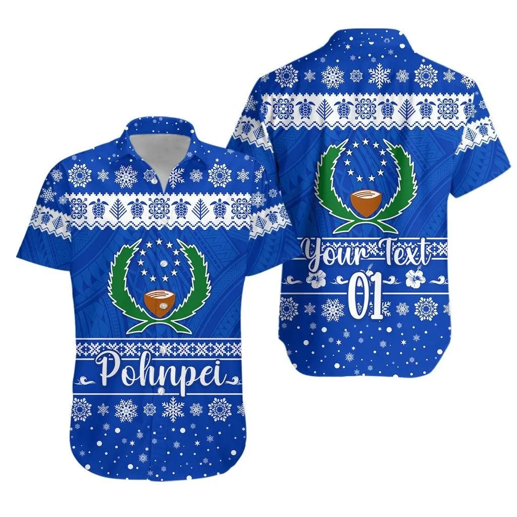 (Custom Personalised) Fsm Pohnpei Christmas Hawaiian Shirt Simple Style Lt8_1