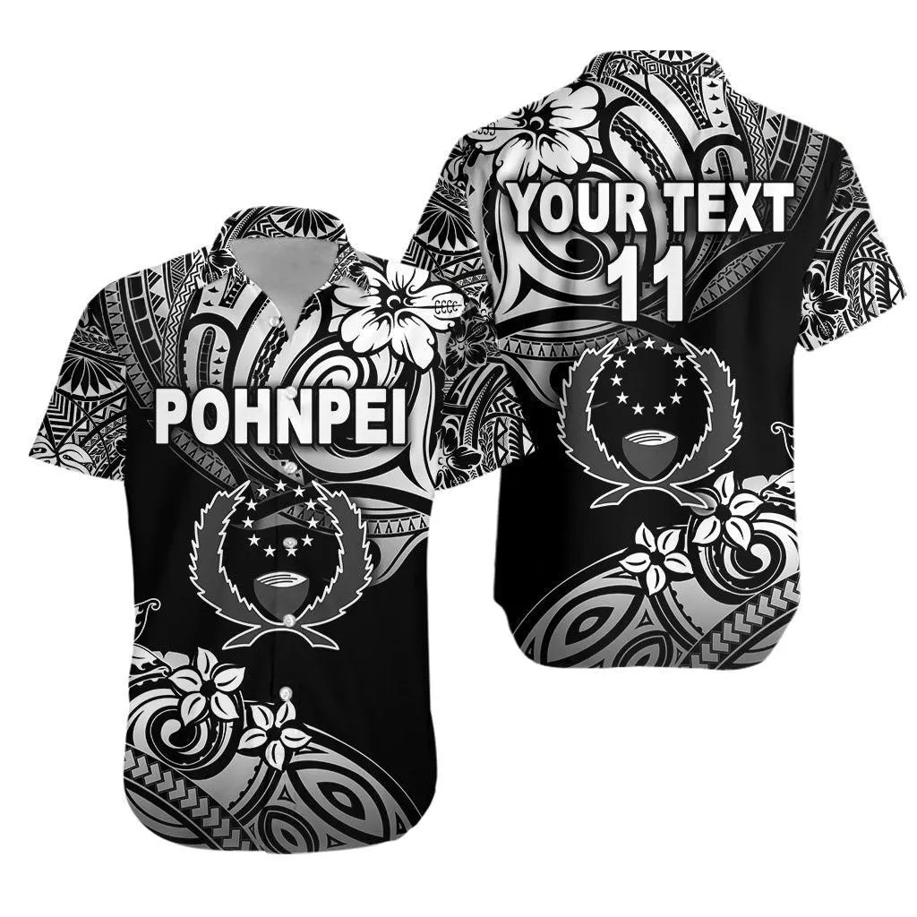 (Custom Personalised) Fsm Pohnpei Hawaiian Shirt Unique Vibes   Black Lt8_1