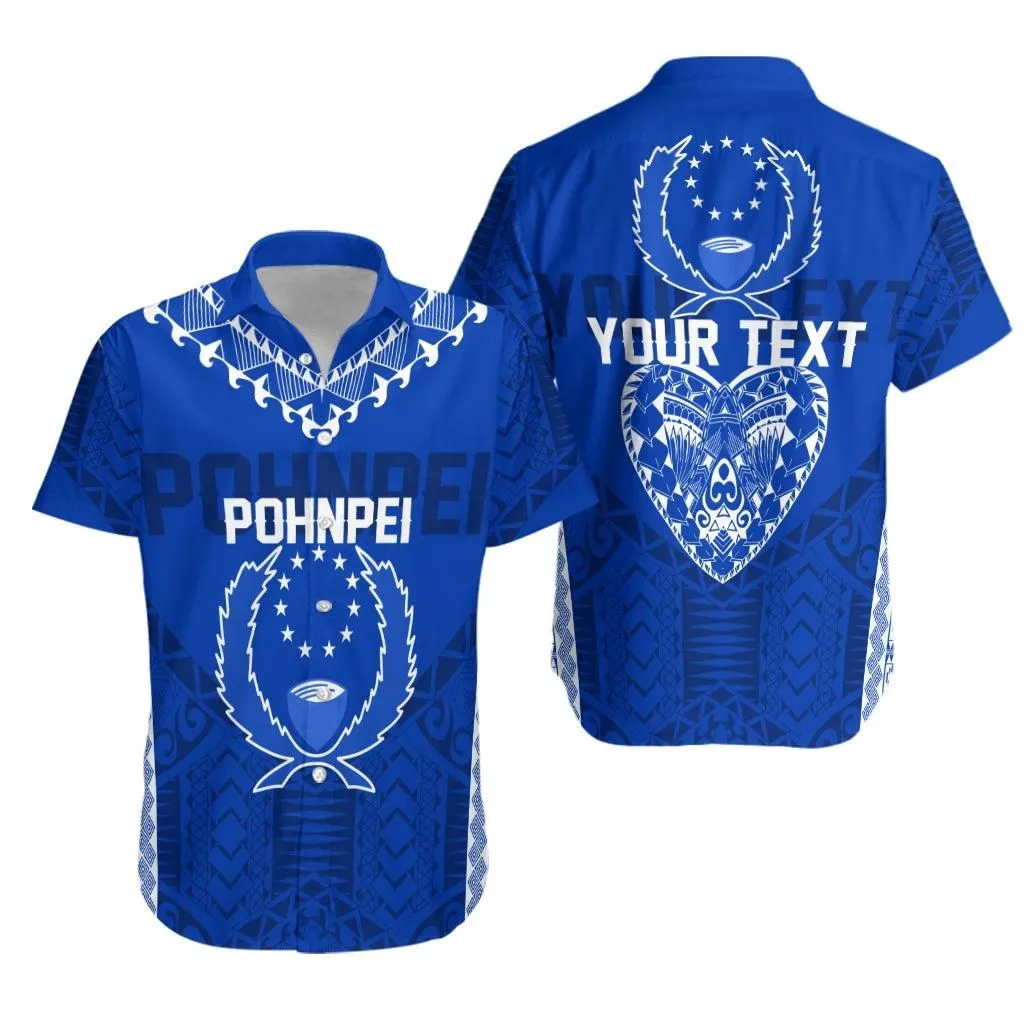 (Custom Personalised) Fsm Pohnpei Heart Shape Hawaiian Shirt Micronesia Pattern Lt7_0