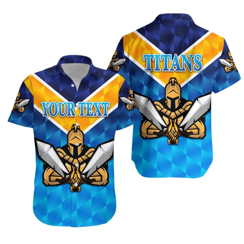 (Custom Personalised) Gold Coast Titans Hawaiian Shirt 2021 Gladiator Original Style Lt8_1