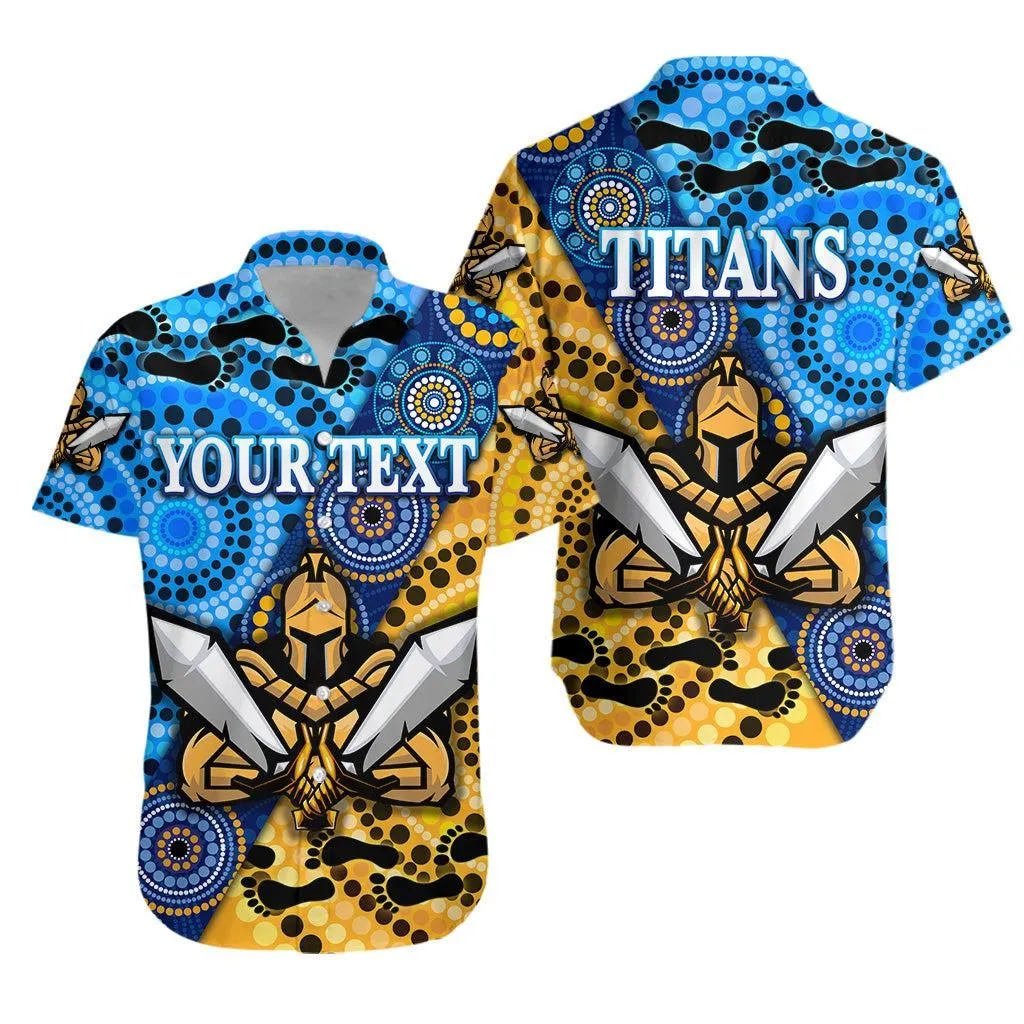 (Custom Personalised) Gold Coast Titans Hawaiian Shirt 2021 Indigenous Lt8_1