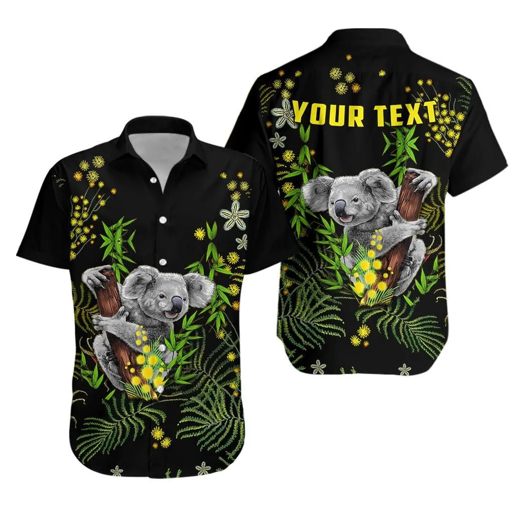 (Custom Personalised) Golden Wattle Hawaiian Shirt Koala Australia Acacia Pycnantha Version Simple Lt13_0