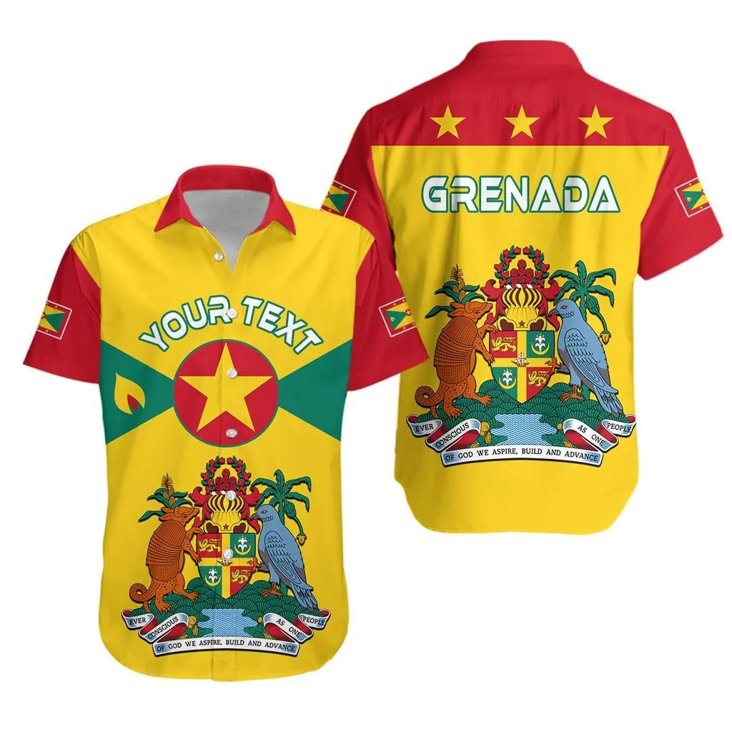(Custom Personalised) Grenada Hawaiian Shirt Power Grenada Mix Coat Of Arms Lt13_0