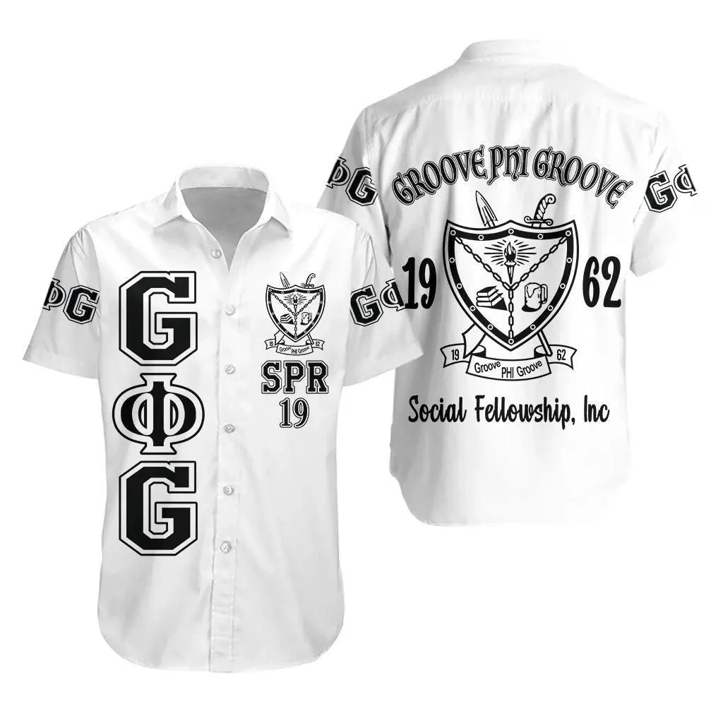 (Custom Personalised) Groove Phi Groove Hawaiian Shirt Original Style   White Lt8_0