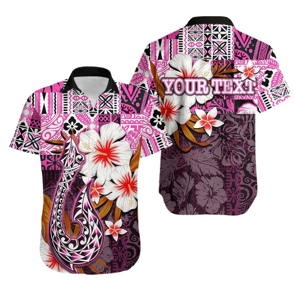 (Custom Personalised) Hawaii Fish Hook Hawaiian Shirt Pink Style Lt6_1