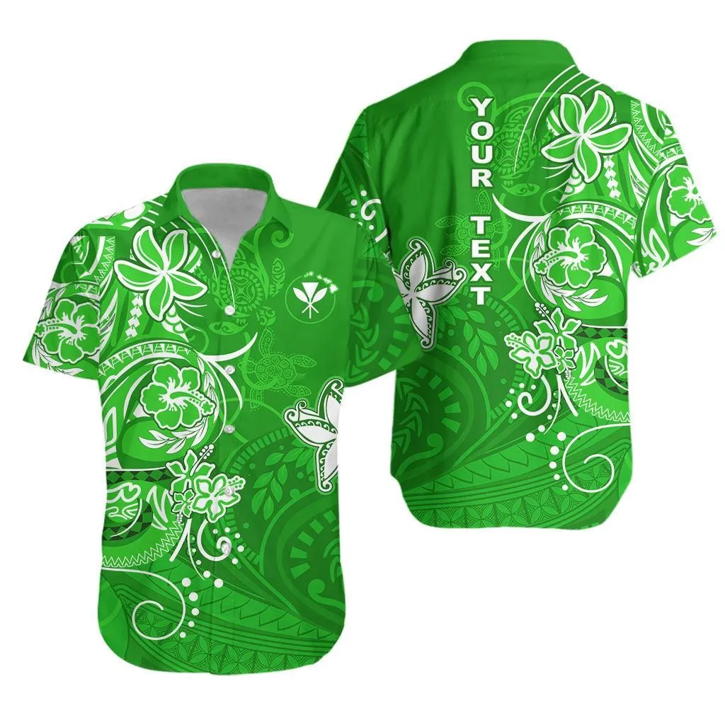 (Custom Personalised) Hawaii Hawaiian Shirt Polynesia Green Sea Turtle Honu And Map Lt13_0