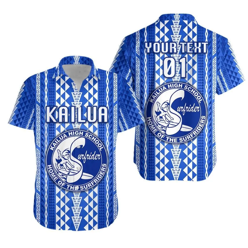 (Custom Personalised) Hawaii Kailua High School Hawaiian Shirt Surfriders Simple Style Lt8_1