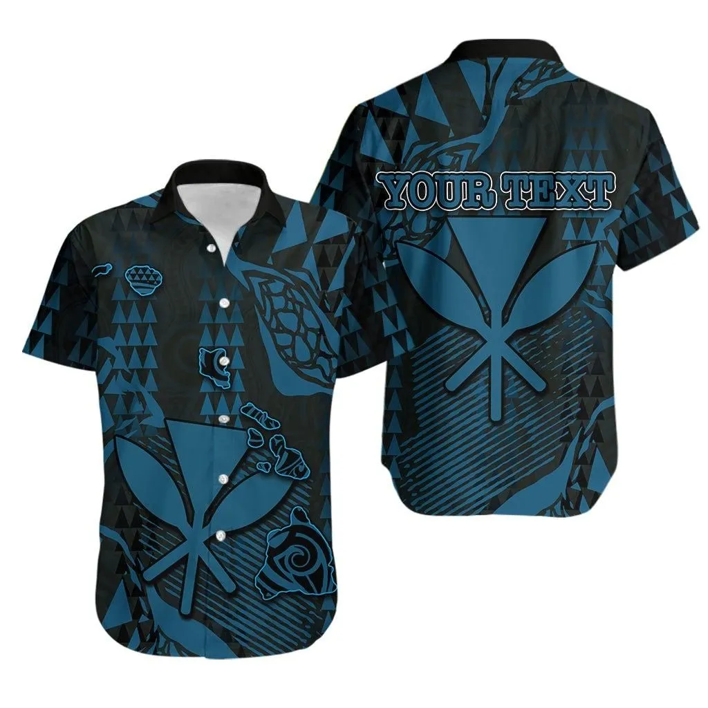 (Custom Personalised) Hawaii Kanaka Map Hawaiian Shirt Blue Style Lt6_1