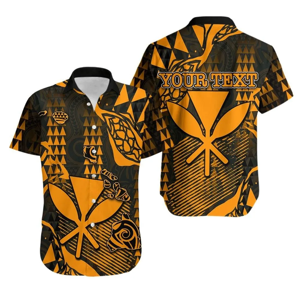 (Custom Personalised) Hawaii Kanaka Map Hawaiian Shirt Orange Style Lt6_1