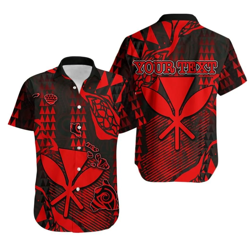 (Custom Personalised) Hawaii Kanaka Map Hawaiian Shirt Red Style Lt6_1