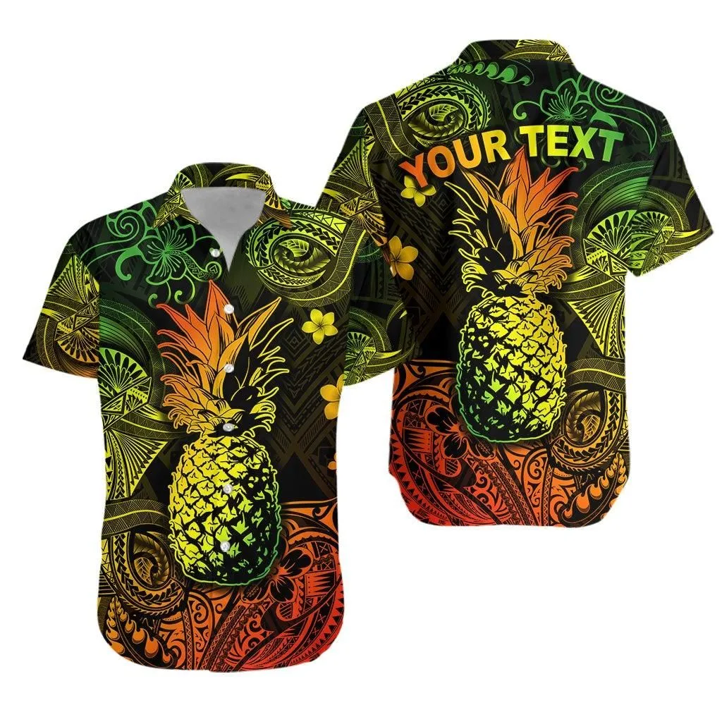 (Custom Personalised) Hawaii Pineapple Polynesian Hawaiian Shirt Unique Style   Reggae Lt8_1