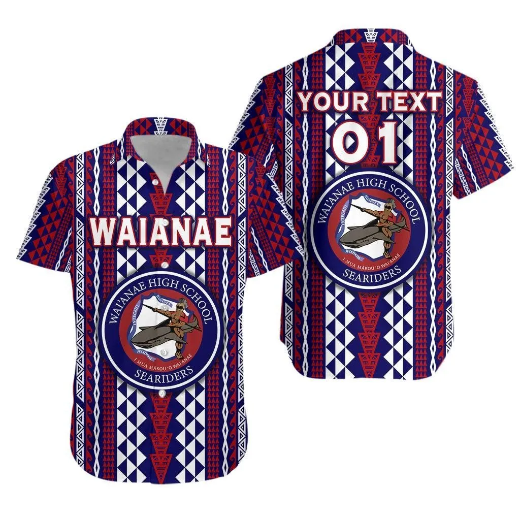 (Custom Personalised) Hawaii Waianae High School Hawaiian Shirt Seariders Simple Style Lt8_1