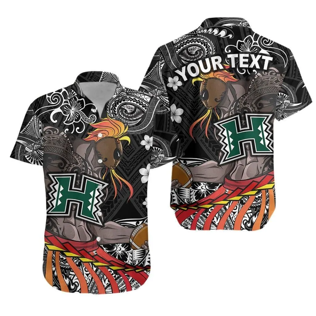 (Custom Personalised) Hawaii Warriors Polynesian Hawaiian Shirt Unique Style   Black Lt8_1