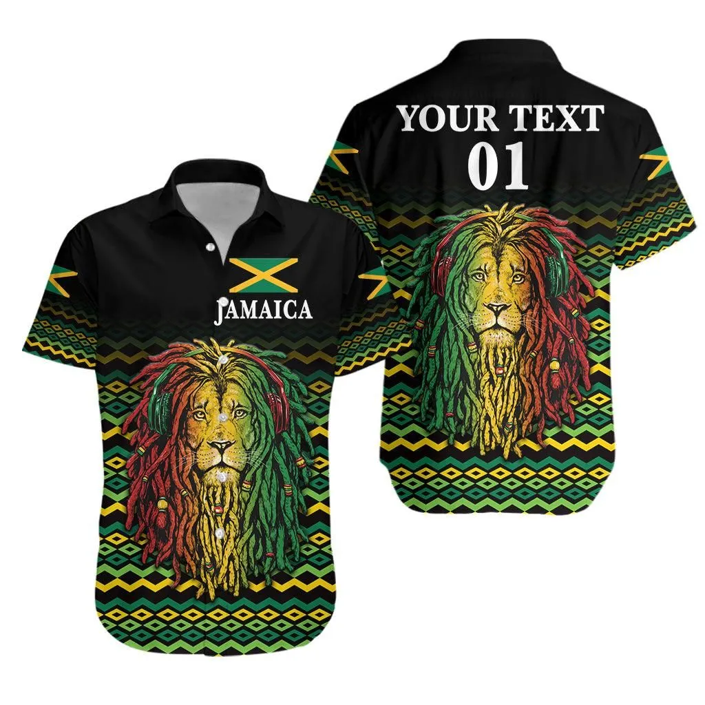(Custom Personalised) Jamaica Hawaiian Shirt Unique Rastafarian Lion   Flag Vibes Lt8_1