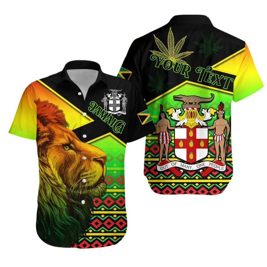 (Custom Personalised) Jamaica Lion Hawaiian Shirt Jamaican Pattern Version Reggae Colors Lt13_0