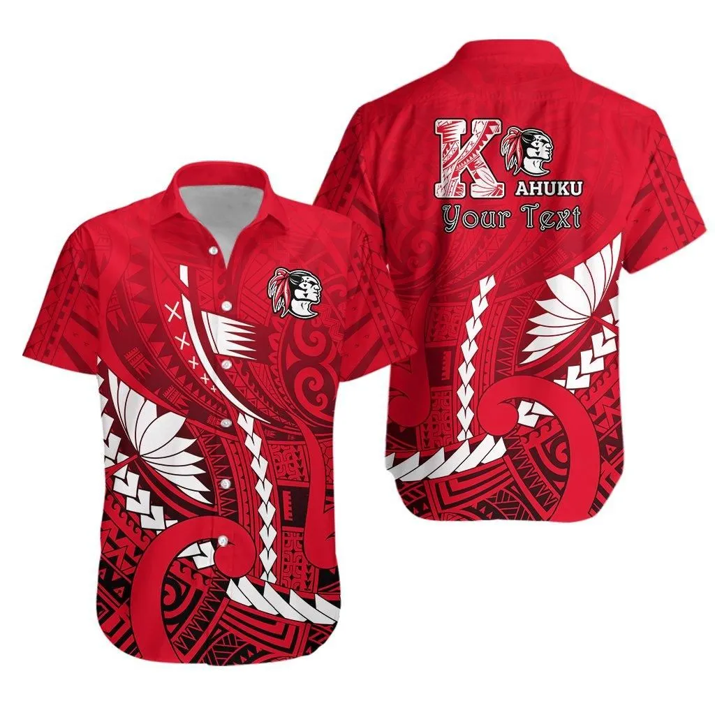 (Custom Personalised) Kahuku Hawaiian School Hawaiian Shirt Enthusiasm Red Raiders Lt13_1