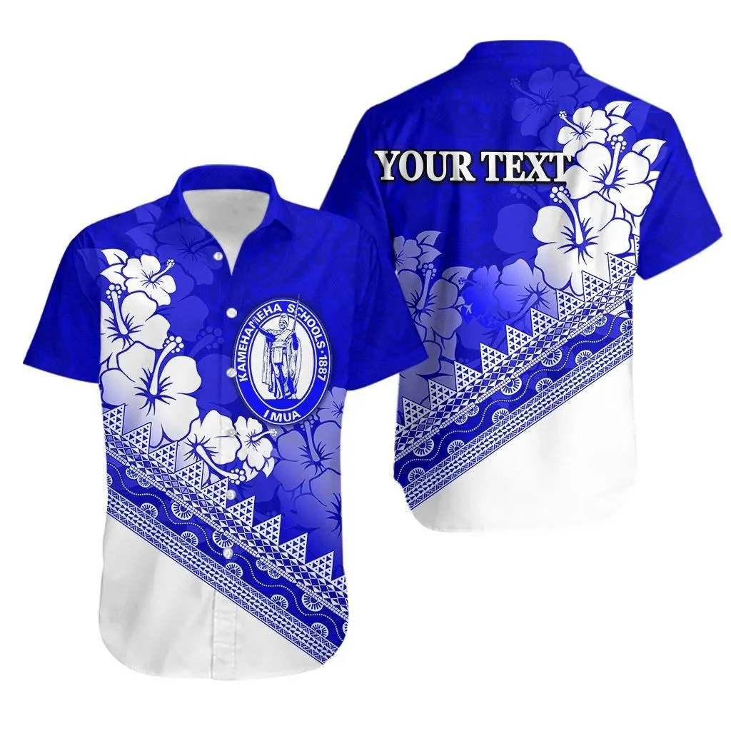 (Custom Personalised) Kamehameha Schools Hawaiian Shirt Hibiscus Lt6_1