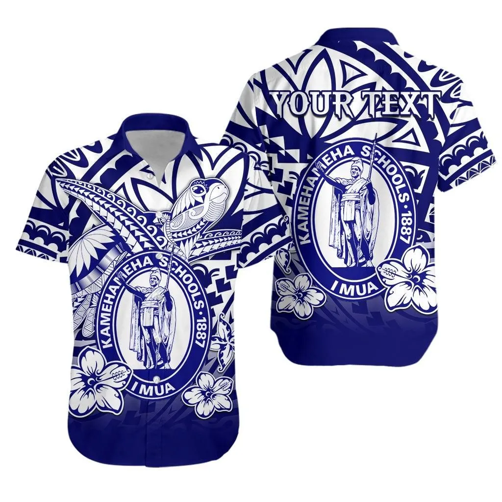(Custom Personalised) Kamehameha With Turtle Hawaiian Shirt Schools Hawaii Lt13_0