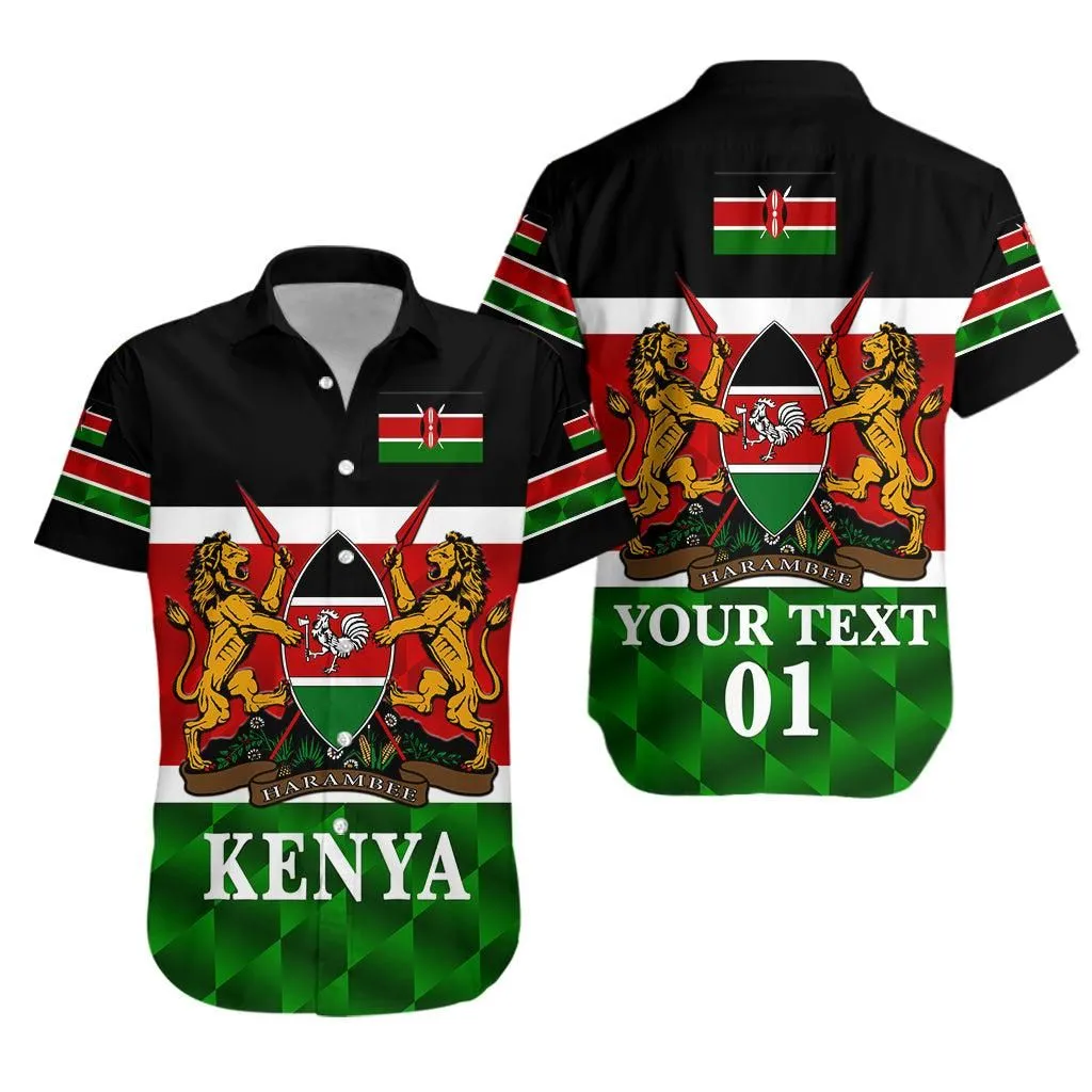 (Custom Personalised) Kenya Coat Of Arms Hawaiian Shirt Flag Vibes Lt8_1