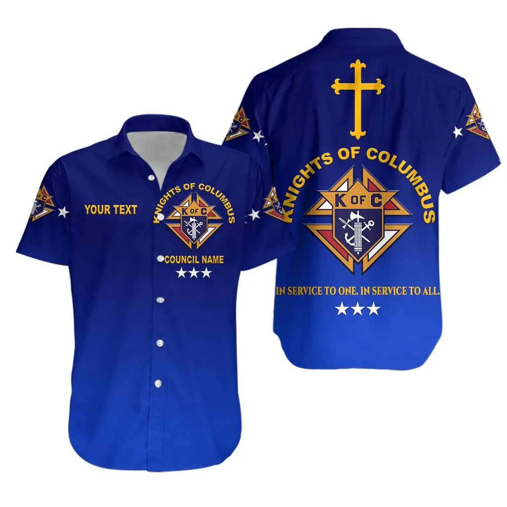 (Custom Personalised) Knights Of Columbus Hawaiian Shirt Original Style   Blue Lt8_1
