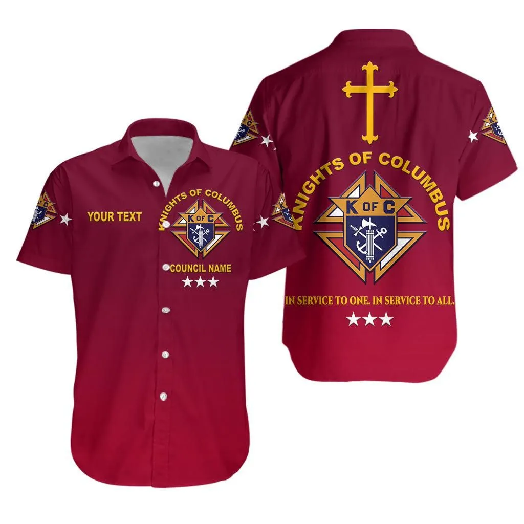 (Custom Personalised) Knights Of Columbus Hawaiian Shirt Original Style   Maroon Lt8_1