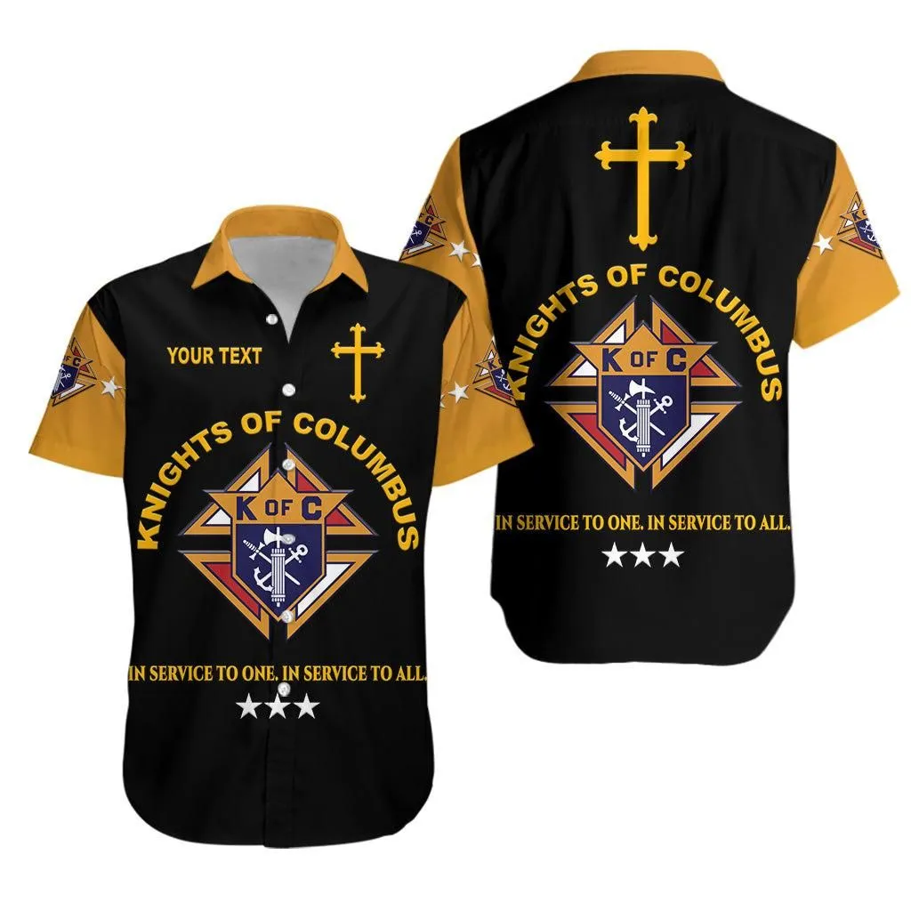 (Custom Personalised) Knights Of Columbus Hawaiian Shirt Simple Style   Black No1 Lt8_1
