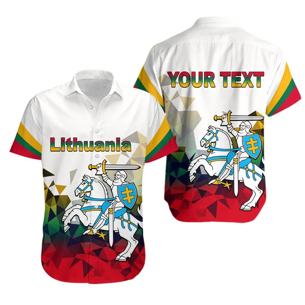 (Custom Personalised) Lithuania Hawaiian Shirt Polygonal Template Style Lt6_1