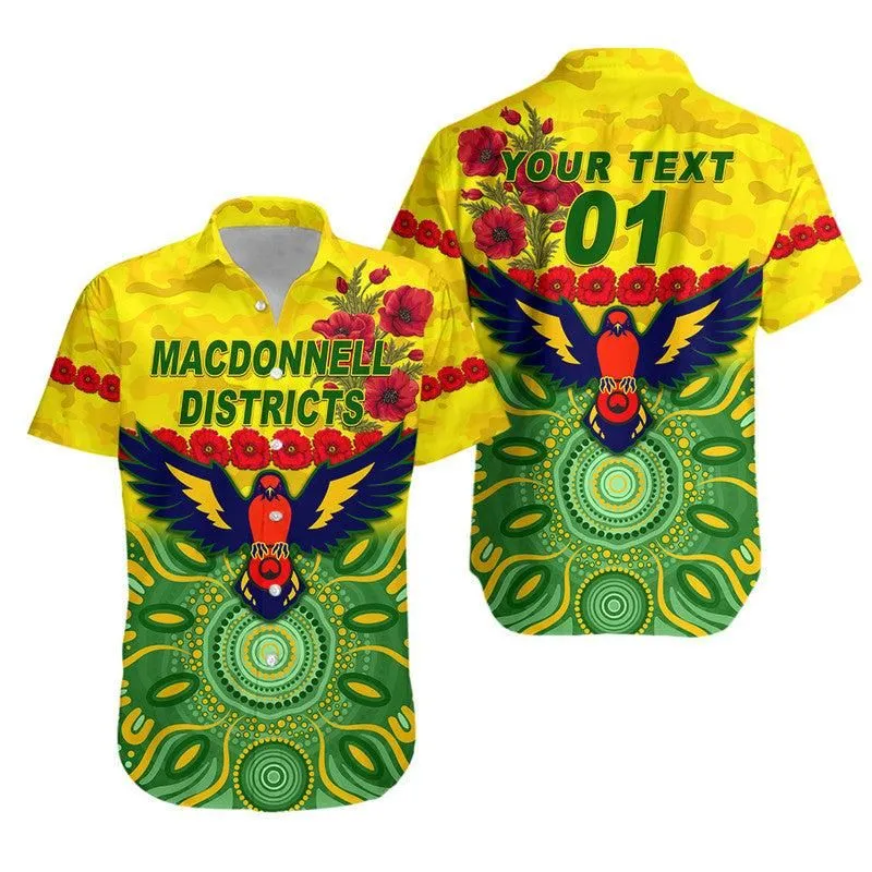 (Custom Personalised) Macdonnell Districts Anzac Hawaiian Shirt Indigenous Vibes Lt8_1