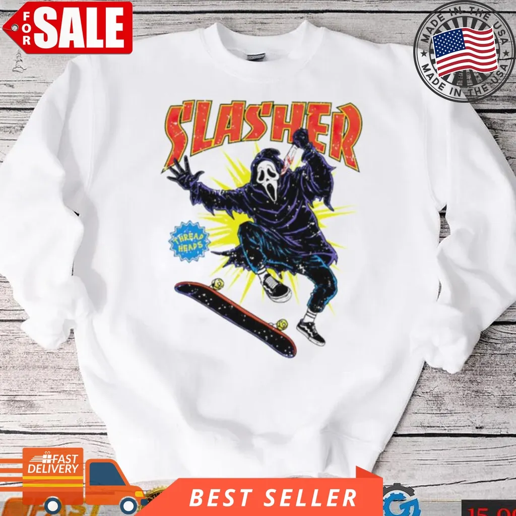 Ghostface Slasher Thread Heads Shirt Trending
