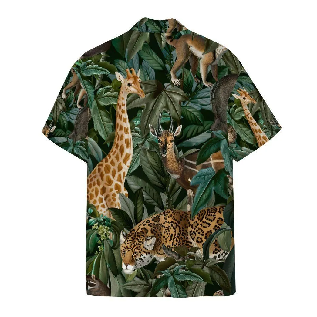 3D African Wild Animal Hawaii Shirt_1