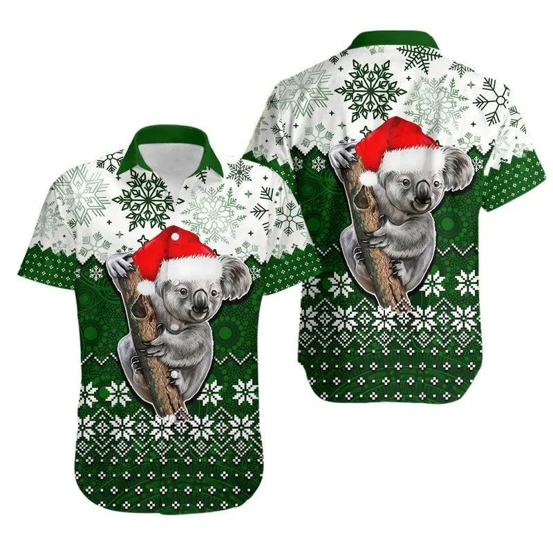Aboriginal Christmas 2022 Koala Hawaiian Shirt Green Style Lt6_0