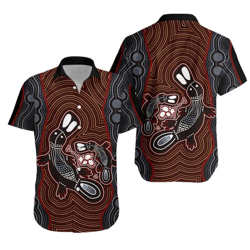 Aboriginal Dot Hawaiian Shirt Platypus Victory Lt13_1