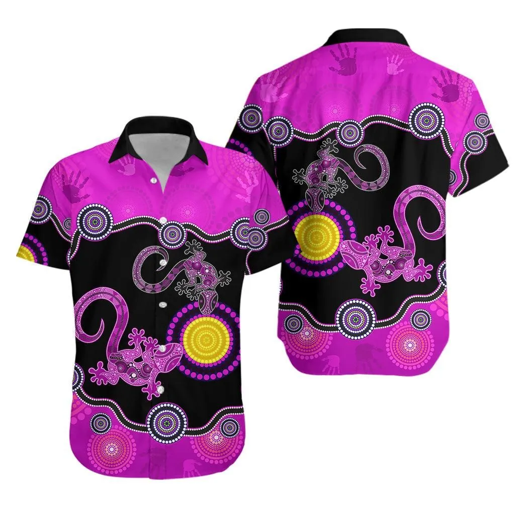 Aboriginal Lizard Hawaiian Shirt Attracted Australia Version Purple Lt13_0