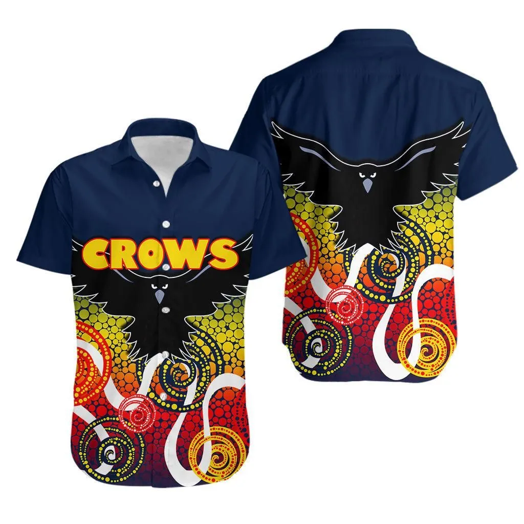 Adelaide Crows Hawaiian Shirt Indigenous Blue Color Lt6_1