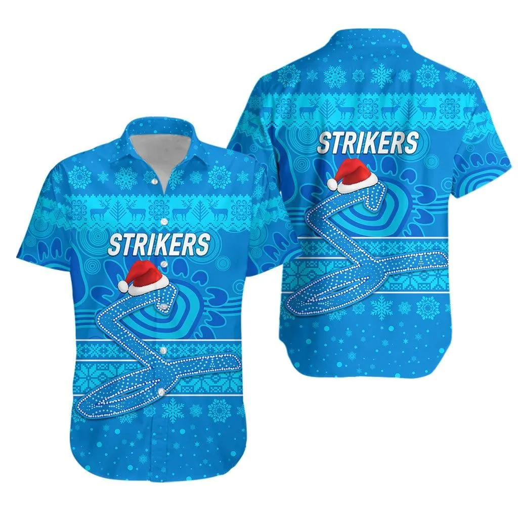 Adelaide Strikers Hawaiian Shirt Christmas Simple Style Lt8_1