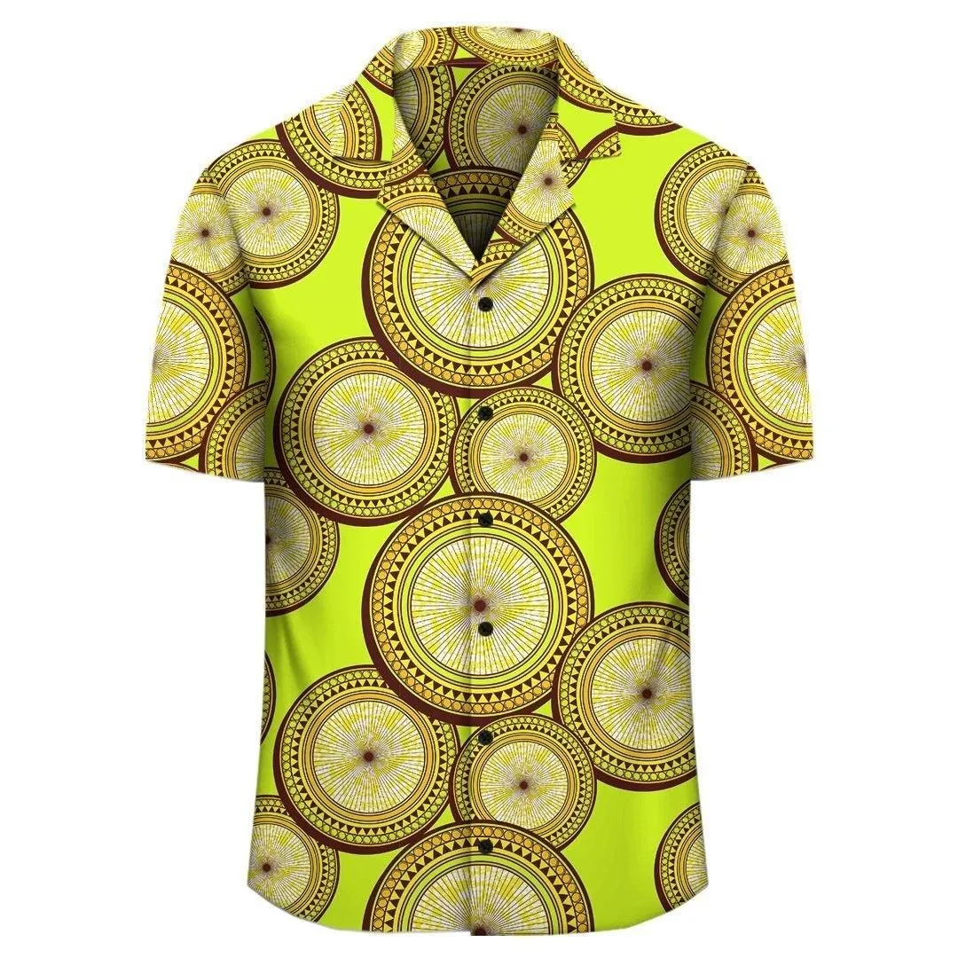 Africa Hawaiian Shirt   Ankara Hawaiian Shirt Circle Motif_0