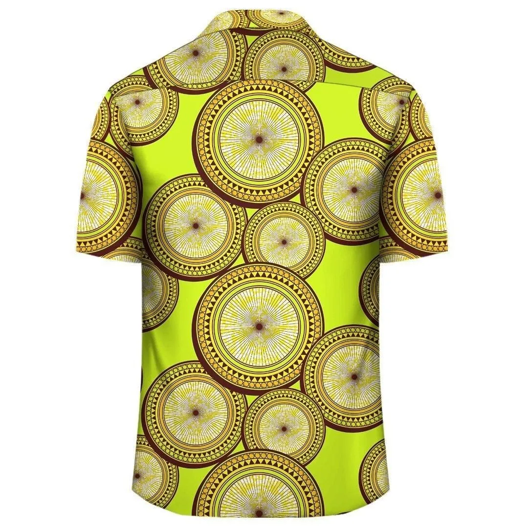 Africa Hawaiian Shirt   Ankara Hawaiian Shirt Circle Motif_1