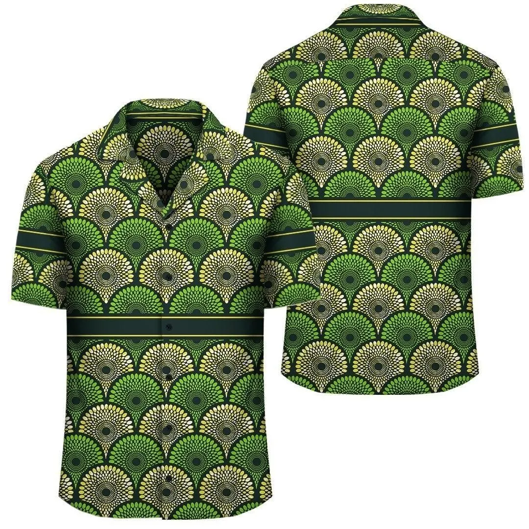 Africa Hawaiian Shirt   Ankara Hawaiian Shirt Cowrie Waves_2