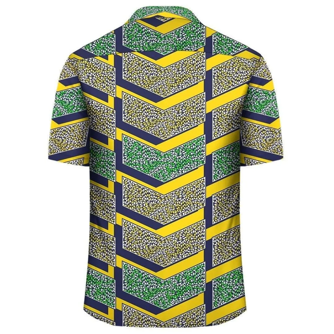 Africa Hawaiian Shirt   Ankara Hawaiian Shirt Geometric_1