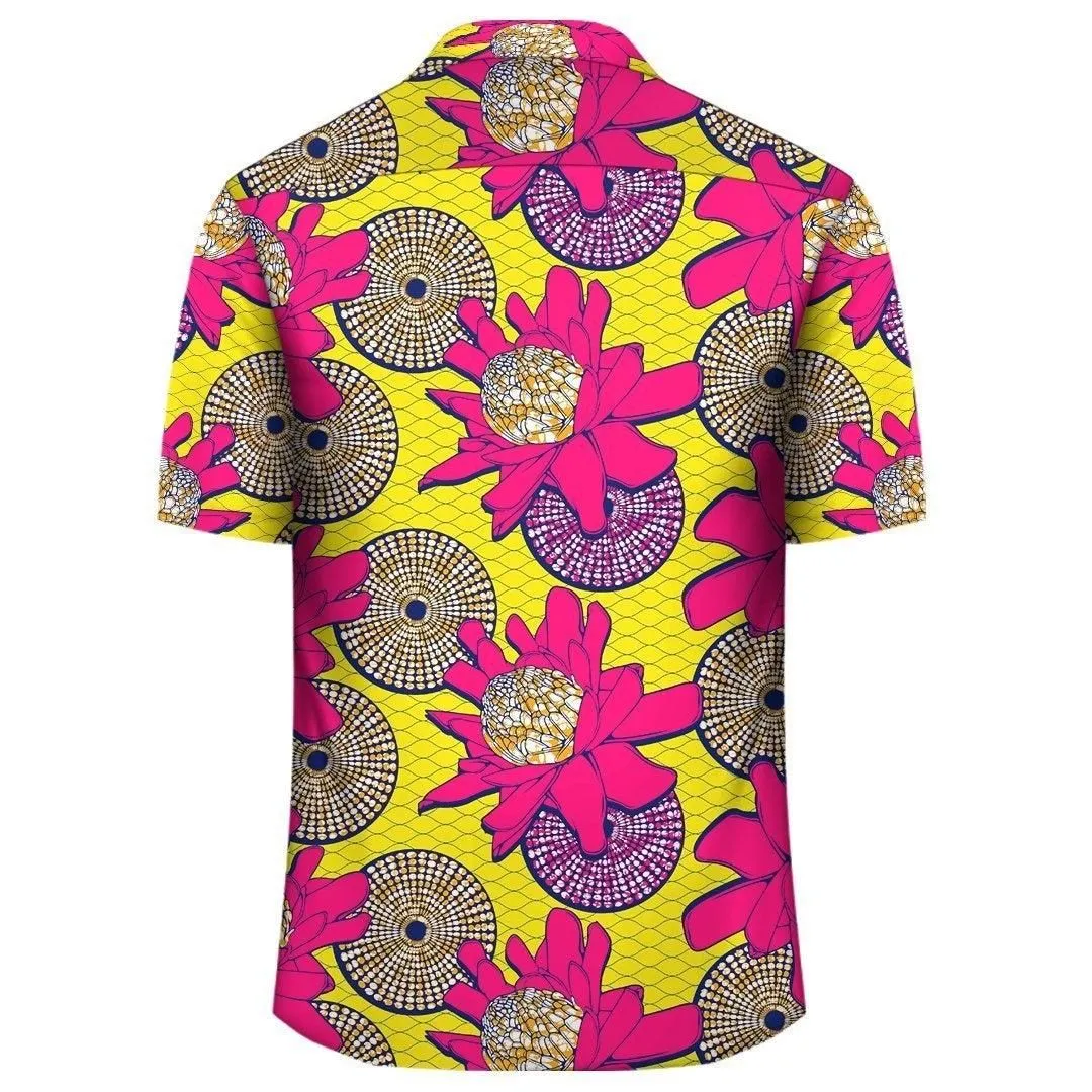 Africa Hawaiian Shirt   Ankara Hawaiian Shirt Protea_1