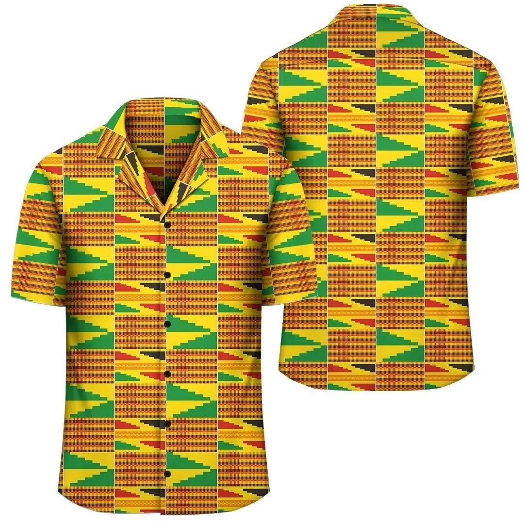 Africa Hawaiian Shirt   Kente Hawaiian Shirt Geometrical Pattern_2