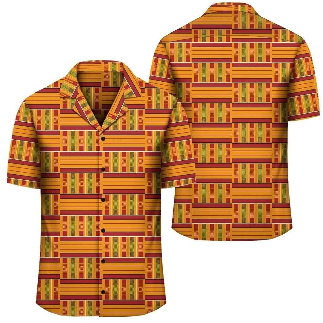 Africa Hawaiian Shirt   Kente Hawaiian Shirt Oranges Pattern_2