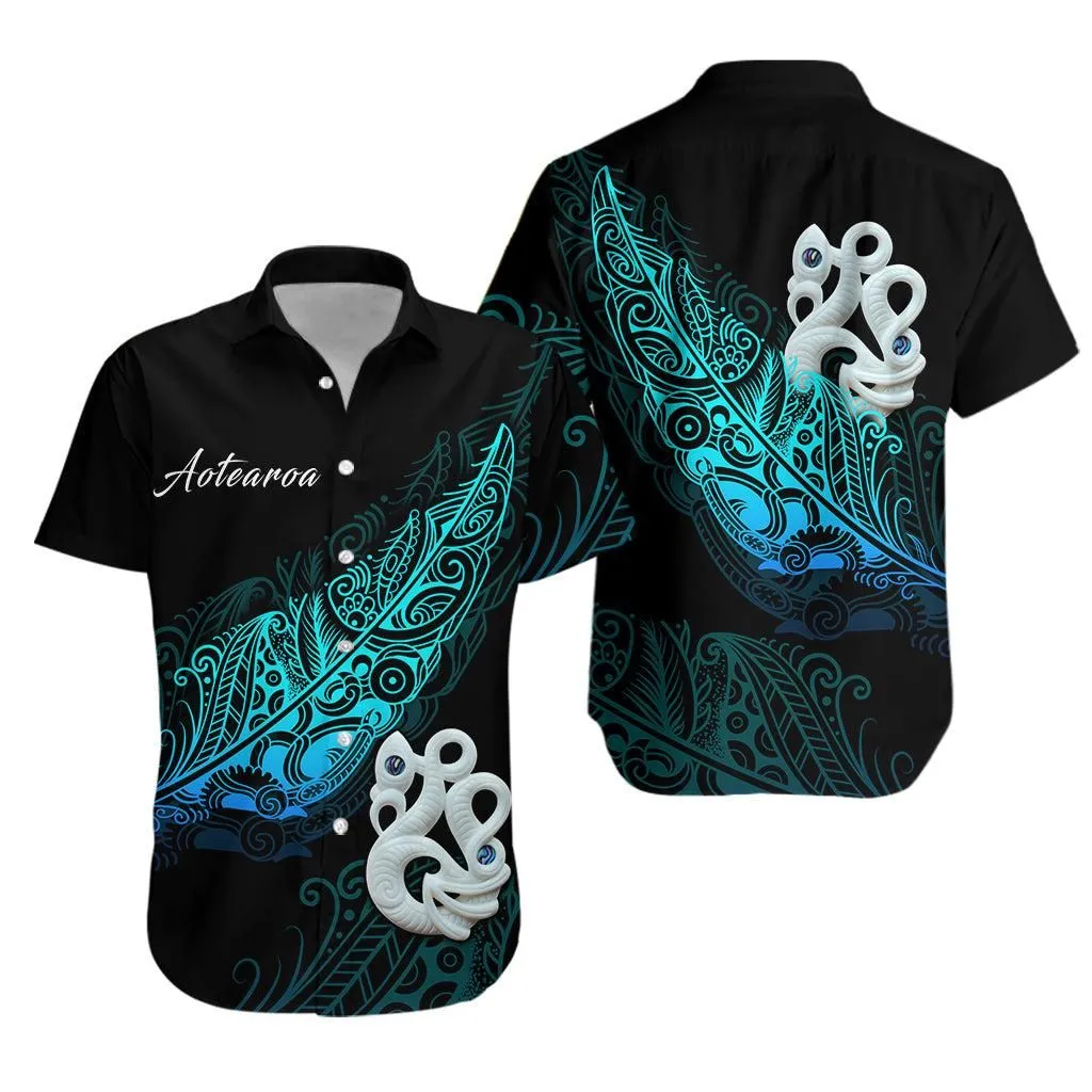 Aotearoa Hawaiian Shirt Fern Mix Manaia Matau Lt13_1