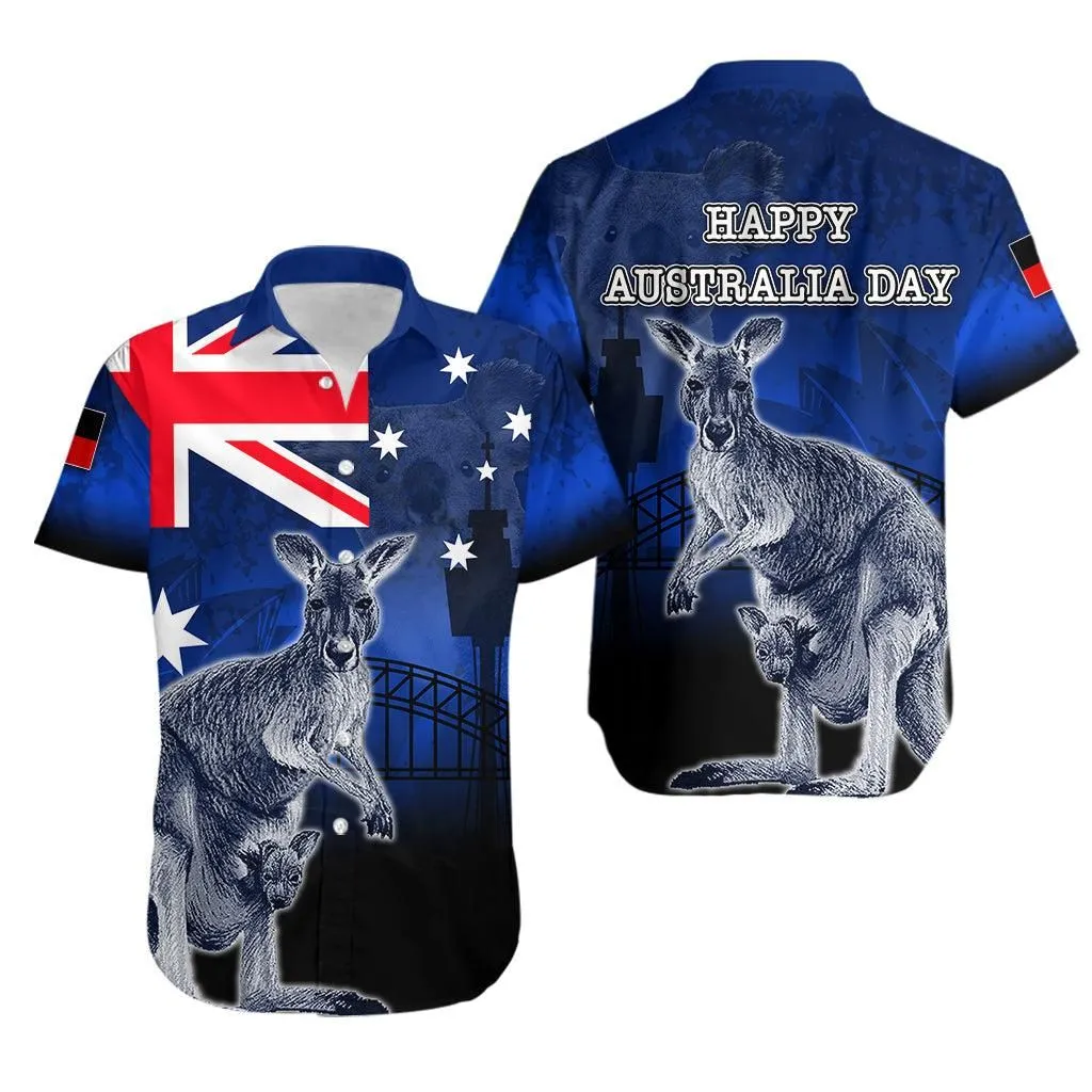 Australia Day Hawaiian Shirt Kangaroo Lt6_1