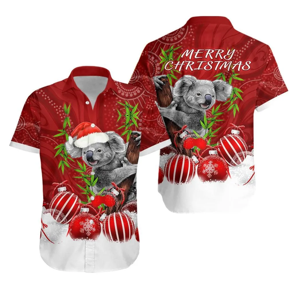 Australia Koala Aboriginal Hawaiian Shirt Merry Christmas Lt13_1