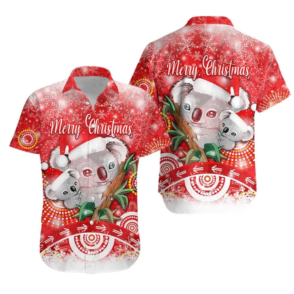 Australia Koala Christmas Hawaiian Shirt Original Style   Red Lt8_1